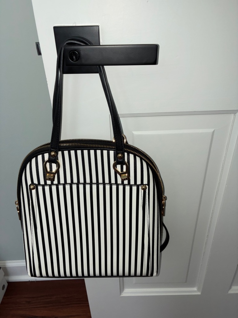Miztique The Daisy Convertible Backpack Purse in a striped pattern